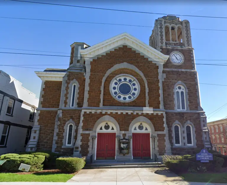 Stone Presbyterian Church storefront
